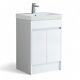 100% Waterproof White Vanity Unit 600mm Pvc-including Deluxe Basin