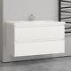 1000 Mm Wall Hung Bathroom Vanity Unit With Sink White Grey Storage Cabinet