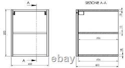 1000mm Bathroom Vanity Unit Countertop Wall Hung Fluted Oak Unit No Basin