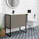 1000mm Brown Freestanding Vanity Unit With Basin Nero Bun/beba 25022/77263