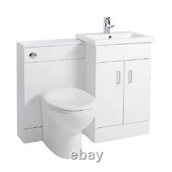 1000mm Combination Pack Vanity Basin Unit & WC Unit and Back to Wall Toilet Pan