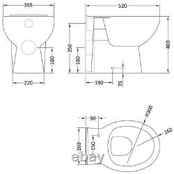 1000mm Combination Pack Vanity Basin Unit & WC Unit and Back to Wall Toilet Pan