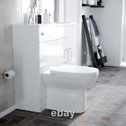 1000mm Slimline Floorstanding Vanity Basin and BTW Combo Unit White Flat Pack