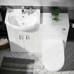 1050 mm Basin Sink Vanity Cabinet and BTW WC Toilet Set Bathroom Suite Laguna