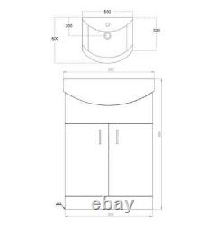 1050mm Bathroom Basin Vanity Sink Unit & Back to Wall Toilet anthracite Gloss