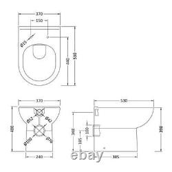 1050mm Bathroom Toilet Vanity Unit Combination Basin Sink Furniture Oak Effect