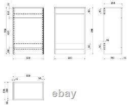 1050mm Bathroom Toilet Vanity Unit Combination Basin Sink Furniture Oak Effect