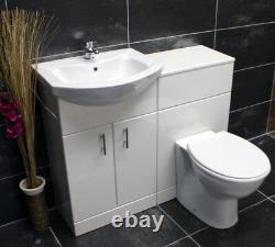 1050mm Bathroom Vanity Basin Sink Unit & Toilet Furniture Set with Tap Option