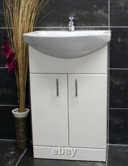 1050mm Bathroom Vanity Basin Sink Unit & Toilet Furniture Set with Tap Option