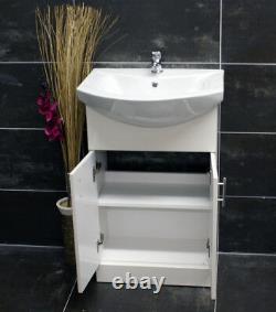 1050mm Bathroom Vanity Basin Sink Unit & Toilet Furniture Set with Tap Option