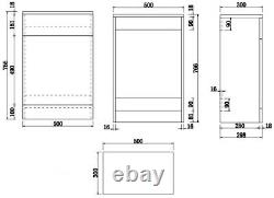 1050mm Toilet and Bathroom Vanity Unit Combined Basin Sink Furniture White NDT