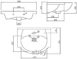 1050mm Toilet and Bathroom Vanity Unit Combined Basin Sink Furniture White NDT