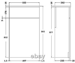 1100 Bathroom Floor Standing Vanity Unit Semi Recessed Basin 2 Door Qubix Toilet