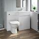 1100 Mm Bathroom Vanity Unit Basin Toilet Combined Furniture Right Hand White