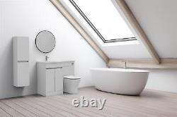 1100mm Bathroom Vanity Unit Basin Sink Toilet Combined Furniture White