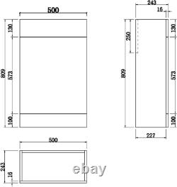 1100mm Bathroom Vanity Unit Basin & Square Toilet Combined Furniture R/Hand Grey