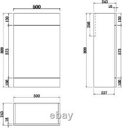 1100mm Bathroom Vanity Unit Basin & Toilet Combined Furniture Left Hand Grey