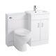 1100mm Combination Pack Vanity Basin Unit & Wc Unit And Back To Wall Toilet Pan