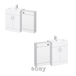 1100mm Combination Pack Vanity Basin Unit & WC Unit and Back to Wall Toilet Pan