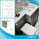 1100mm L Shape Bathroom Furniture Suite Btw Toilet Vanity Wc Unit Resin Basin