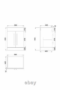 1100mm RH Walnut L Shape Bathroom Vanity Unit with Basin + Back To Wall Toilet