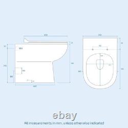 1100mm Right Hand Basin Vanity Cabinet with BTW Toilet White James