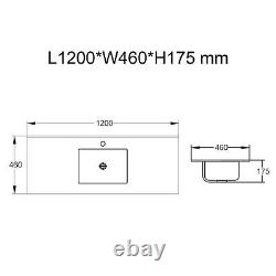 1200mm Bathroom Vanity Unit & Basin Sink Floor Standing Cabinet Gloss Waterproof