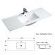 1200mm Bathroom Vanity Unit & Basin Sink Wall Hung Cabinet 100% Waterproof New