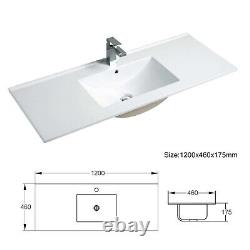1200mm Bathroom Vanity Unit & Basin Sink Wall Hung Cabinet 100% Waterproof New