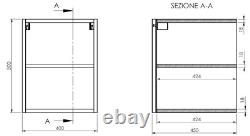 1200mm Bathroom Vanity Unit Black Countertop Wall Hung Fluted Black Unit