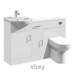 1200mm Bathroom Vanity Unit Cabinet Combination Set WC Toilet Unit Pan Cupboard