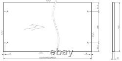 1200mm Bathroom Vanity Unit Countertop Wall Hung Drawer Fluted Oak Unit No Basin