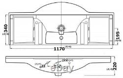 1200mm Floorstanding Bathroom Vanity Unit & Basin Single Tap Hole White Gloss