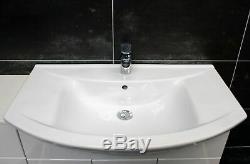 1250mm Bathroom Furniture Vanity Set 750mm Basin Sink Unit + WC Toilet Unit