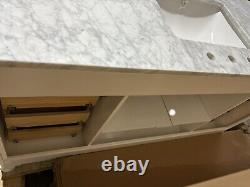 1500mm Didim Vanity Unit with Carrara Marble Top White & Gold