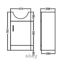 1700 Bath, Toilet Cistern Flat Pack Vanity Unit 3 Piece Bathroom Suite