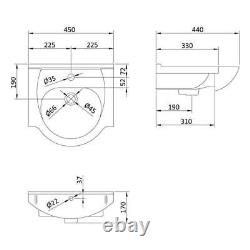 1700 Bath, Toilet Cistern Flat Pack Vanity Unit 3 Piece Bathroom Suite