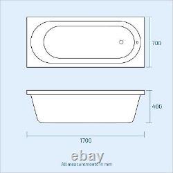 1700 Bath, Toilet Cistern Flat Pack Vanity Unit 3 Piece Bathroom Suite