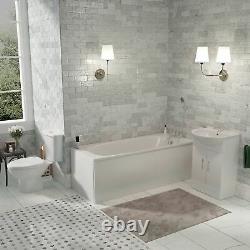 1700 Bath, Vanity Unit and Close Coupled Toilet with Taps Bathroom Suite Carder