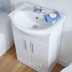 1700 Bath, Vanity Unit and Close Coupled Toilet with Taps Bathroom Suite Carder