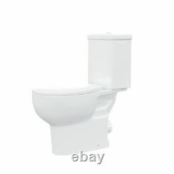 3 Piece WC Rimless Toilet, Basin Vanity Unit & 1700 Bath Bathroom Suite Amber