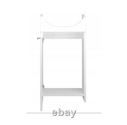 3TYPES Bathroom WHITE Basin Vanity Unit Floor Standing + Mixer Tap + Bottle Trap