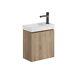 400mm 1 Door Vanity Unit Basin Cabinet Wall Hung Cloakroom Suite Fluted 3 Colour