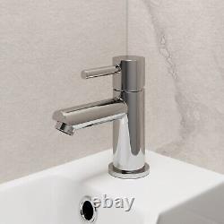 400mm Bathroom Basin Sink Vanity Unit Furniture Charcoal Mixer Tap FREE Waste