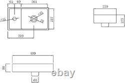 400mm Bathroom Basin Sink Vanity Unit Furniture Charcoal Mixer Tap FREE Waste