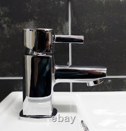 400mm Bathroom Square Vanity Basin Sink Unit with Optional Square Style Tap