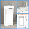 400mm Bathroom Vanity Unit Basin Ceramic Sink Cloakroom Cabinet Optional Taps