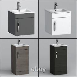 400mm Bathroom Vanity Unit Cabinet Sink Wall Hung & Floor Standing Cloakroom