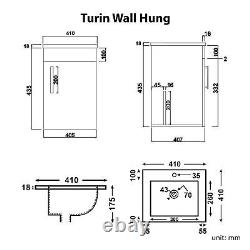 400mm Bathroom Vanity Unit Cabinet Sink Wall Hung & Floor Standing Cloakroom