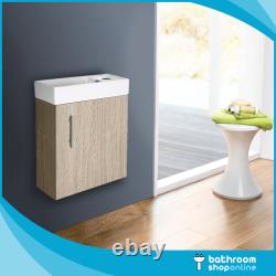 400mm Bathroom Vanity Unit Cloakroom Basin Sink Compact Wall Hung Floor Standing